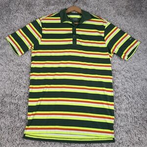 Columbia‎ Golf Omni-wick Polo Shirt Men's Striped Green Size Small S Golf Casual